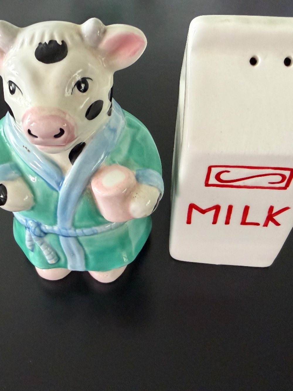 RUSS Collectable Shaker Set Cow And Milk